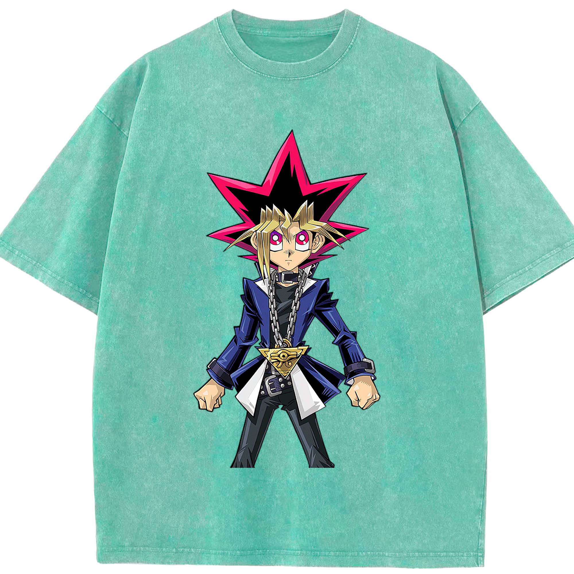 （画像用） 遊☆戯☆王 Yu-Gi-Oh! 綿100% ヴィンテージ風 半袖Tシャツ（フロントプリント）